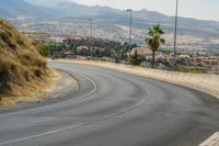 Road Through Rural Landscape in Granada, Spain