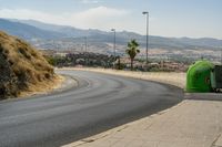 Road Through Rural Landscape in Granada, Spain