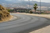 Road Through Rural Landscape in Granada, Spain