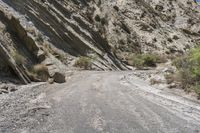 Road through Tabernas desert in Spain