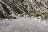 Road through Tabernas desert in Spain