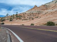 Road Through Zion National Park, USA: Exploring Nature's Beauty