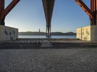 Road towards the Lisbon Harbor at Dawn