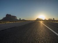 Road Trip: Landscape under Clear Sunny Skies in Arizona and Utah