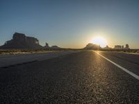 Road Trip: Landscape under Clear Sunny Skies in Arizona and Utah