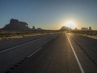 Road Trip: Landscape under Clear Sunny Skies in Arizona and Utah