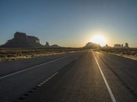 Road Trip: Landscape under Clear Sunny Skies in Arizona and Utah