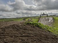 Road in UK with Green Fields and Highland Hills 001