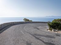 Road with Ocean View in Mallorca, Spain