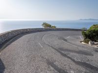 Road with Ocean View in Mallorca, Spain