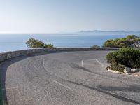 Road with Ocean View in Mallorca, Spain