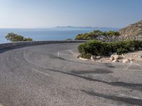 Road with Ocean View in Mallorca, Spain