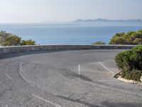 Road with Ocean View in Mallorca, Spain