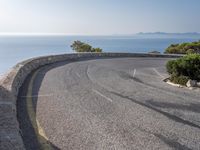 Road with Ocean View in Mallorca, Spain