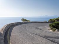 Road with Ocean View in Mallorca, Spain