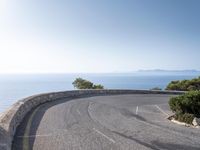 Road with Ocean View in Mallorca, Spain