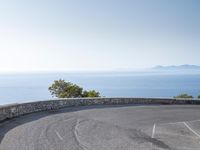 Road with Ocean View in Mallorca, Spain