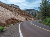 Road Through Zion National Park, USA: Journey Amongst Majestic Mountains