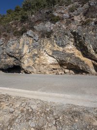 Rugged Rock Formation along Coastal Road in Shangri-La, Yunnan, China