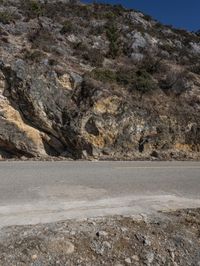 Rugged Rock Formation along Coastal Road in Shangri-La, Yunnan, China