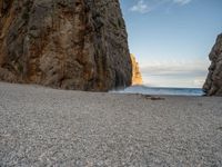 Rock Wall Beach Canyon with Ocean View in Majorca