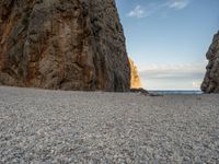 Rock Wall Beach Canyon with Ocean View in Majorca