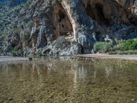 Rock Walls in a Canyon in Majorca, Spain