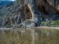 Rock Walls in a Canyon in Majorca, Spain