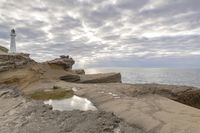 Rocky Cliff Coast: Dawn with Sunshine