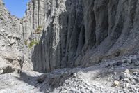 Rugged Canyon Landscape with Clear Sky