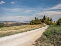 Rugged Dirt Road in Tuscany with Clear Sky