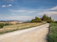 Rugged Dirt Road in Tuscany with Clear Sky 004