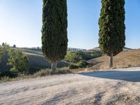 Rugged Landscapes of Tuscany with Clear Sky, Sand Street