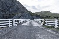 Rugged Mountain Landscape with Road Bridge