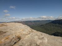 Rugged Mountain Landscape View with Cumulus Clouds