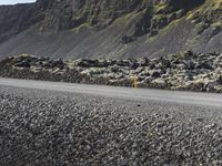 Rugged Mountain Slope in Iceland