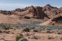 Rugged Mountains: Daytime Drive on a S-Curve Road