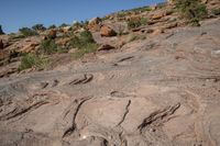 Rugged Red Rock Landscape in Moab Rim, Utah