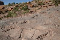 Rugged Red Rock Landscape in Moab Rim, Utah