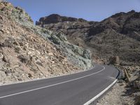 Rugged Road in Tenerife, Spain: Mountain Landscape 001