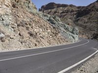 Rugged Road in Tenerife, Spain: Mountain Landscape