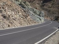 Rugged Road in Tenerife, Spain: Mountain Landscape