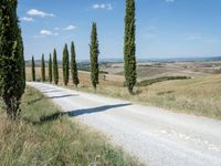 Rugged Tuscany: Dirt Road with Clear Sky