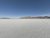 a person is running across the desert area while holding a frisbee in hand