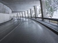 Rural Bridge in Winter Snow