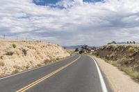 Rural California Landscape: Yellow Asphalt Road