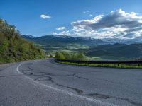 Road in Rural Colorado: Curving through the Picturesque Landscape with Pikes Peak