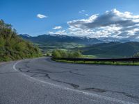 Road in Rural Colorado: Curving through the Picturesque Landscape with Pikes Peak