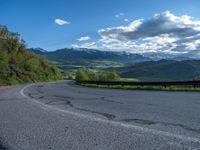 Road in Rural Colorado: Curving through the Picturesque Landscape with Pikes Peak