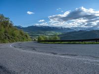 Road in Rural Colorado: Curving through the Picturesque Landscape with Pikes Peak